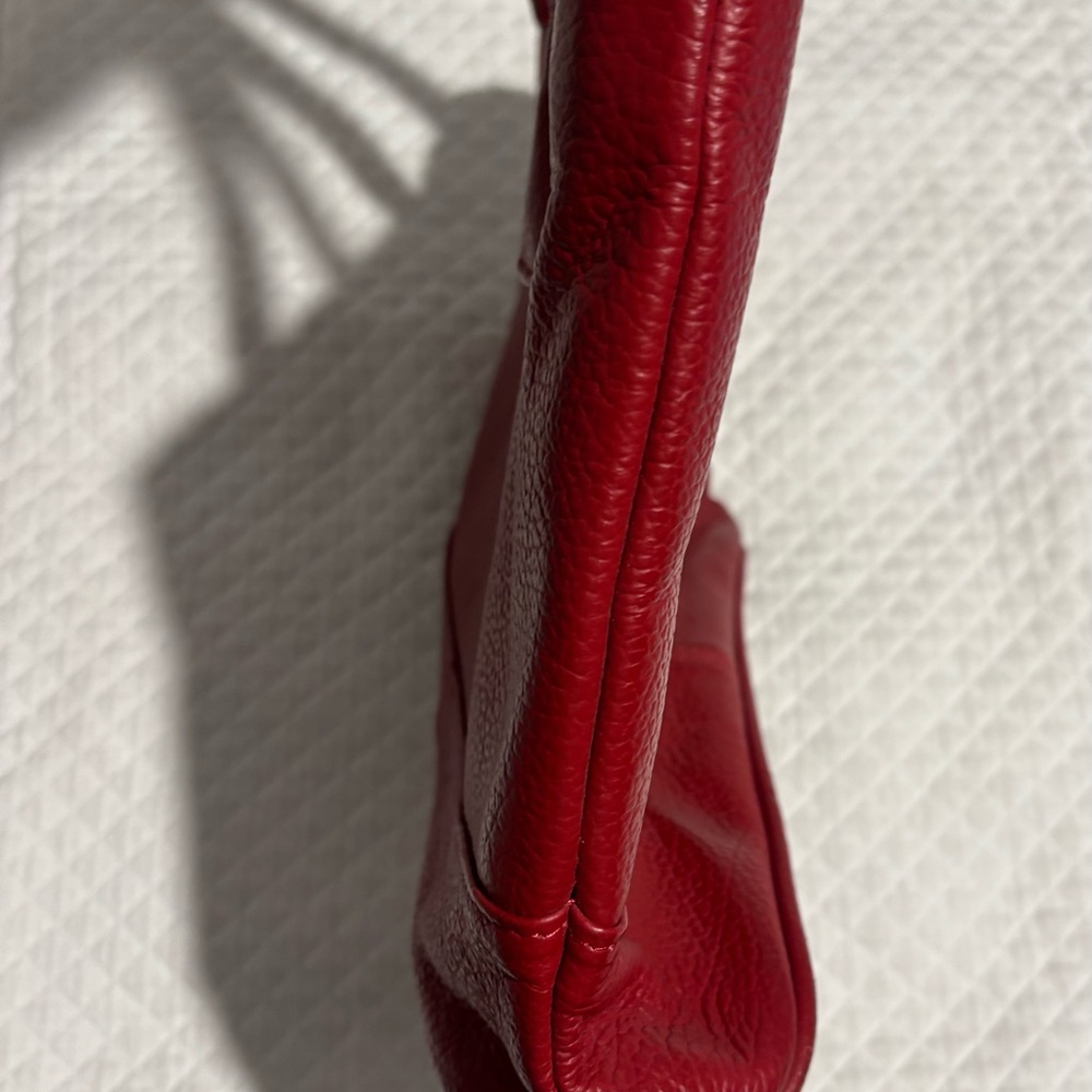 Ameri Leather Chic Red Pebbled Leather Tote - image 3